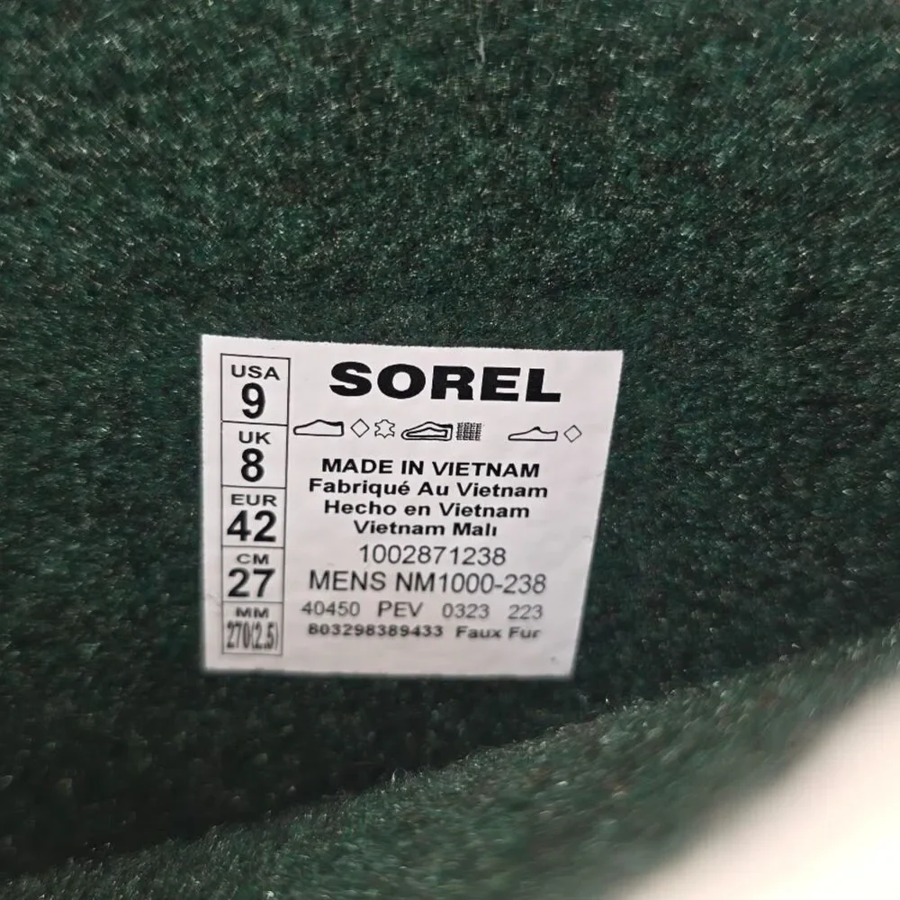 Sorel Men’s Caribou WP Winter Boots Size 9 Buff Tan Waterproof Snow NIB 1002871